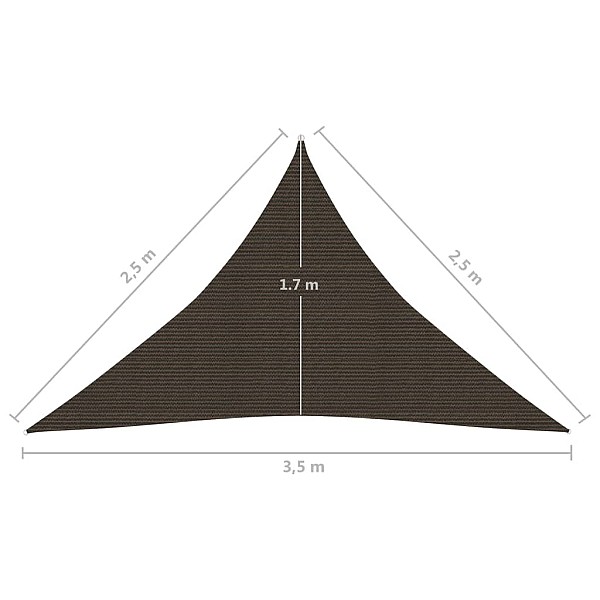 saulessargs, 160 g/m², brūns, 2,5x2,5x3,5 m, HDPE