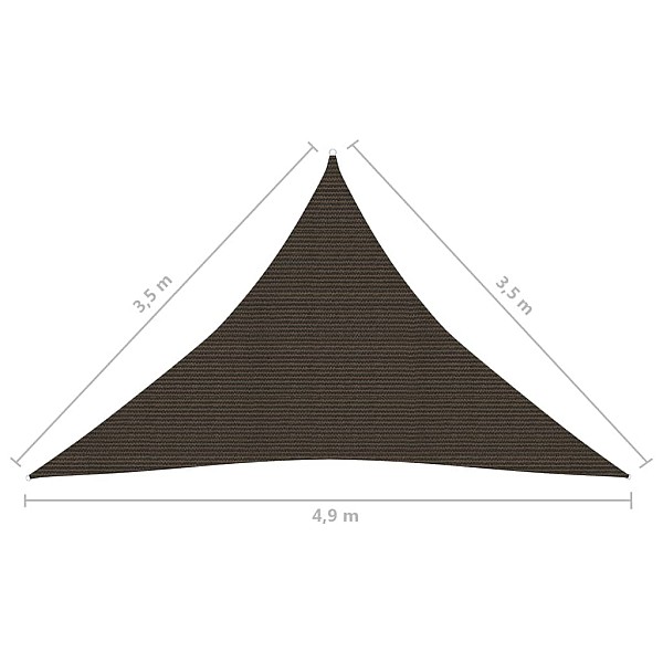 saulessargs, 160 g/m², brūns, 3,5x3,5x4,9 m, HDPE