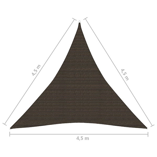 saulessargs, 160 g/m², brūns, 4,5x4,5x4,5 m, HDPE