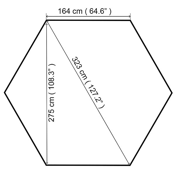 dārza nojume, 323x275x265 cm, balta, 180 g/m²