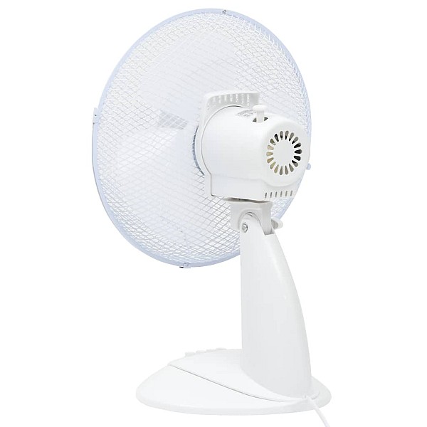 galda ventilators ar 3 ātrumiem, 30 cm, 40 W, balts