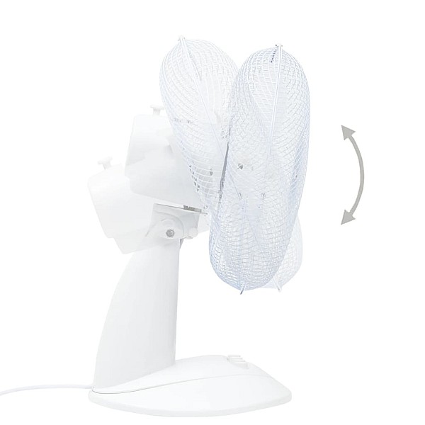 galda ventilators ar 3 ātrumiem, 30 cm, 40 W, balts