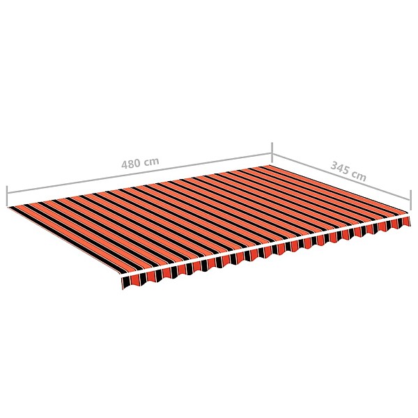 nojumes maiņas jumts, oranžs ar brūnu, 5x3,5 m