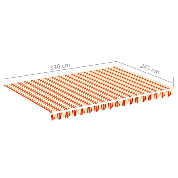 nojumes maiņas jumts, dzeltens ar oranžu, 3,5x2,5 m