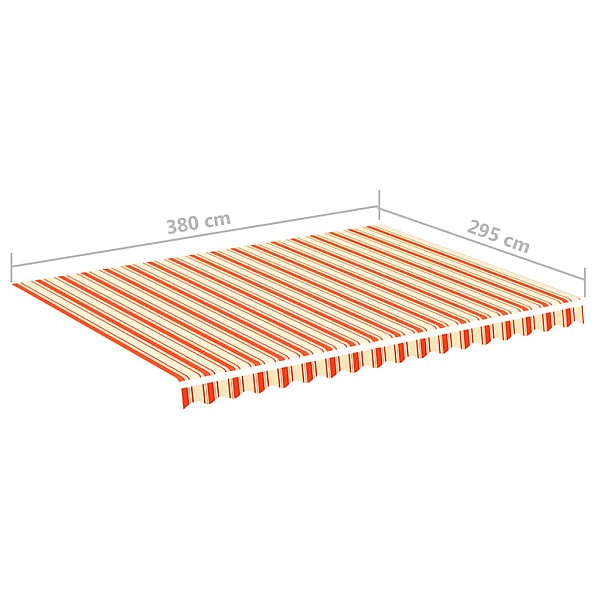 nojumes maiņas jumts, dzeltens ar oranžu, 4x3 m