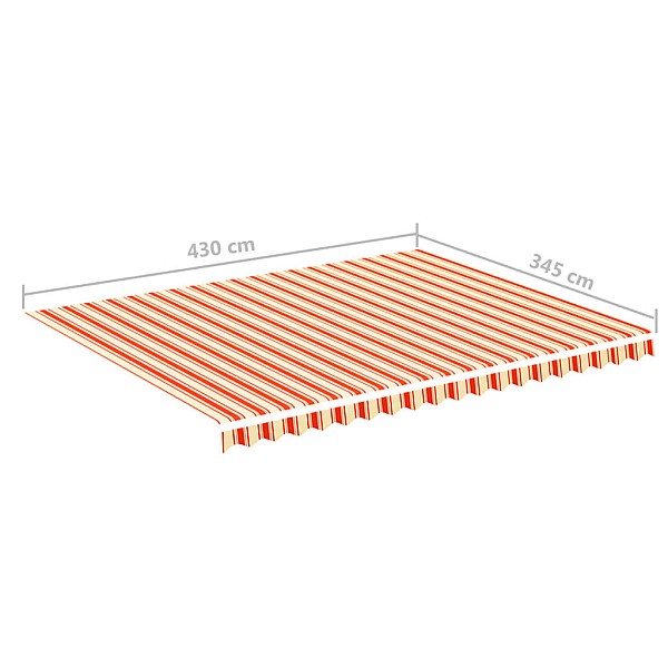 nojumes maiņas jumts, dzeltens ar oranžu, 4,5x3,5 m