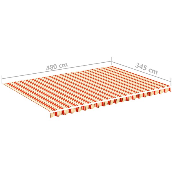 nojumes maiņas jumts, dzeltens ar oranžu, 5x3,5 m