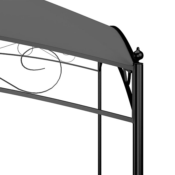 dārza nojume, 3x3x2,65 m, antracītpelēka, 180 g/m²