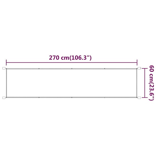 vertikāla markīze, balta, 60x270 cm, Oksfordas audums