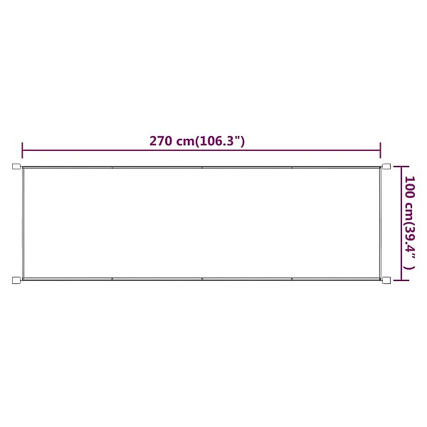 vertikāla markīze, pelēkbrūna, 100x270 cm, Oksfordas audums