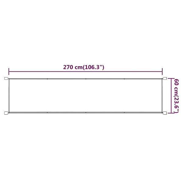 vertikāla markīze, zila, 60x270 cm, Oksfordas audums