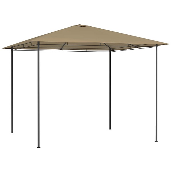 dārza nojume, 3x3x2,6 m, pelēkbrūna, 160 g/m²