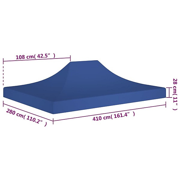 dārza nojumes jumts, 4x3 m, zils, 270 g/m²