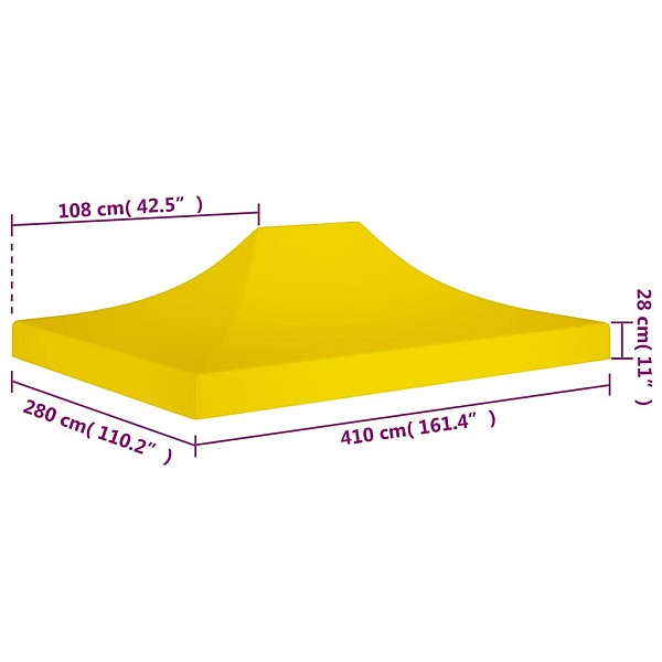 dārza nojumes jumts, 4x3 m, dzeltens, 270 g/m²