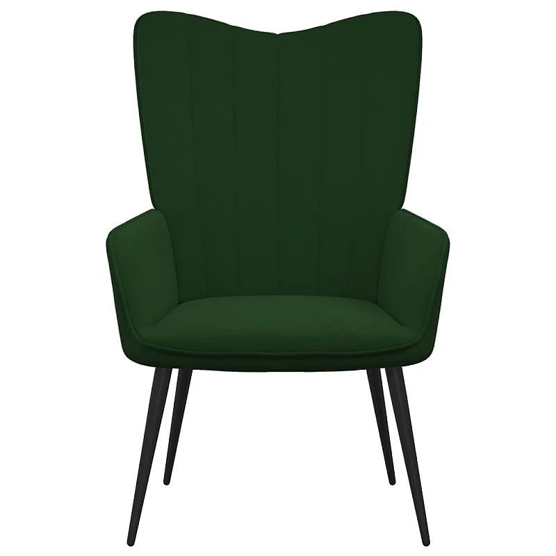 atpūtas krēsls, tumši zaļš samts atpūtas krēsls, tumši zaļš samts