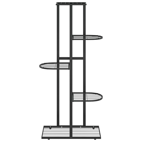 5 līmeņu puķu statīvs, 43x22x98 cm, melns metāls