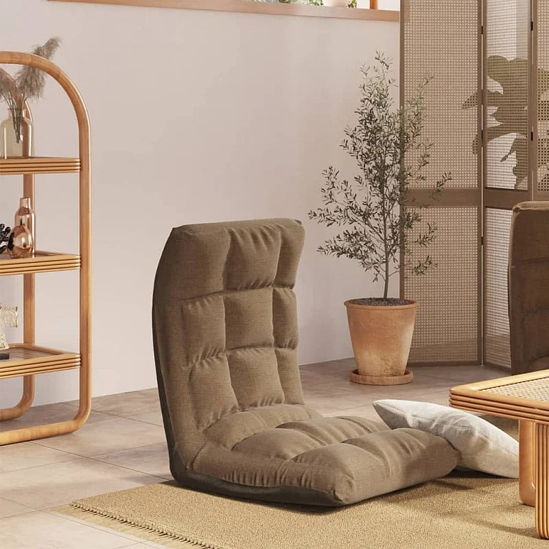 Sulankstomas čiužinukas-kėdė, taupe spalvos, audinys