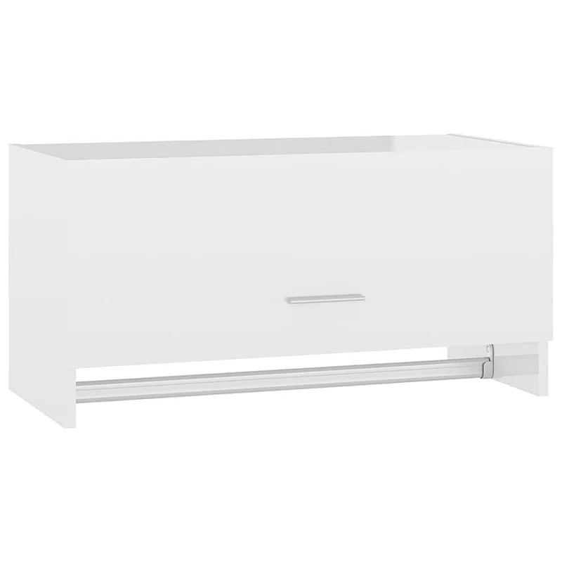 Drabužių spinta, balta, 70x32,5x35cm, apdirbta mediena, blizgi Drabužių spinta, balta, 70x32,5x35cm, apdirbta mediena, blizgi