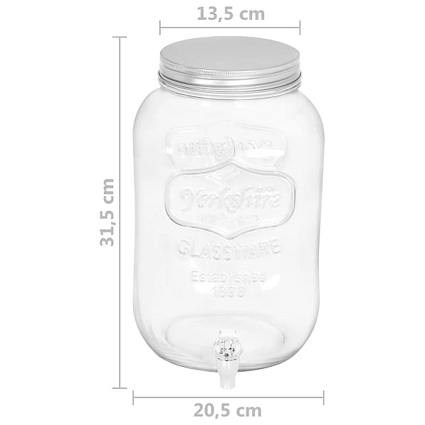 dzērienu dispensers, 8050 ml, stikls