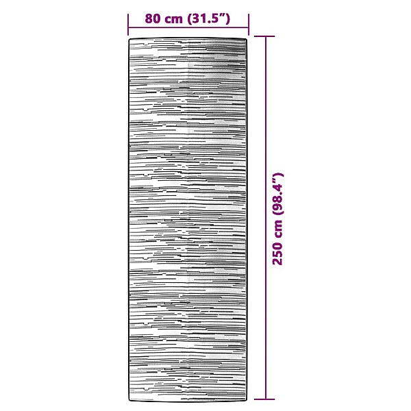 āra paklājs, 80x250 cm, brūns, PP