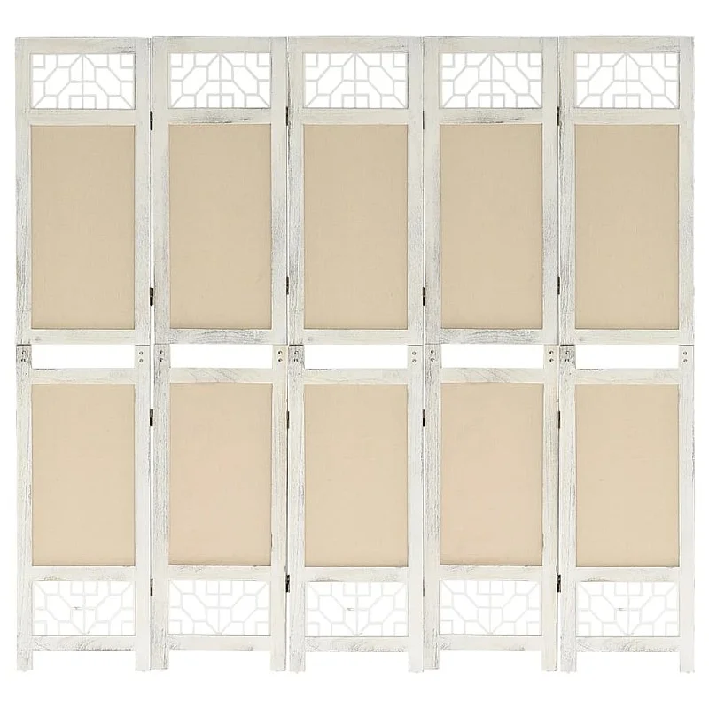 Kambario pertvara, 5 dalių, kreminė, 175x165cm, audinys