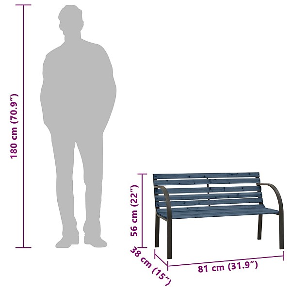 bērnu dārza sols, 81 cm, ķīniešu egles koks, pelēks