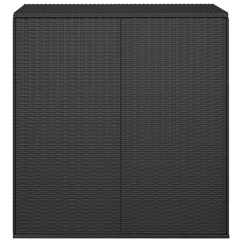 Sodo dėžė pagalvėlėms, juoda, 100x49x103,5cm, PE ratanas