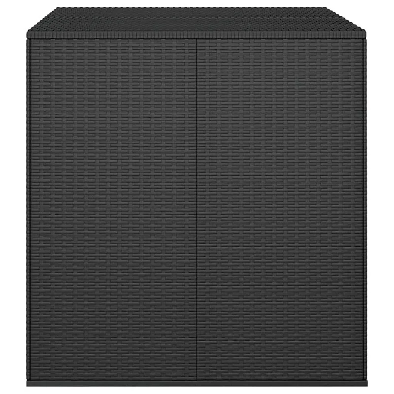 Sodo dėžė pagalvėlėms, juoda, 100x97,5x104cm, PE ratanas