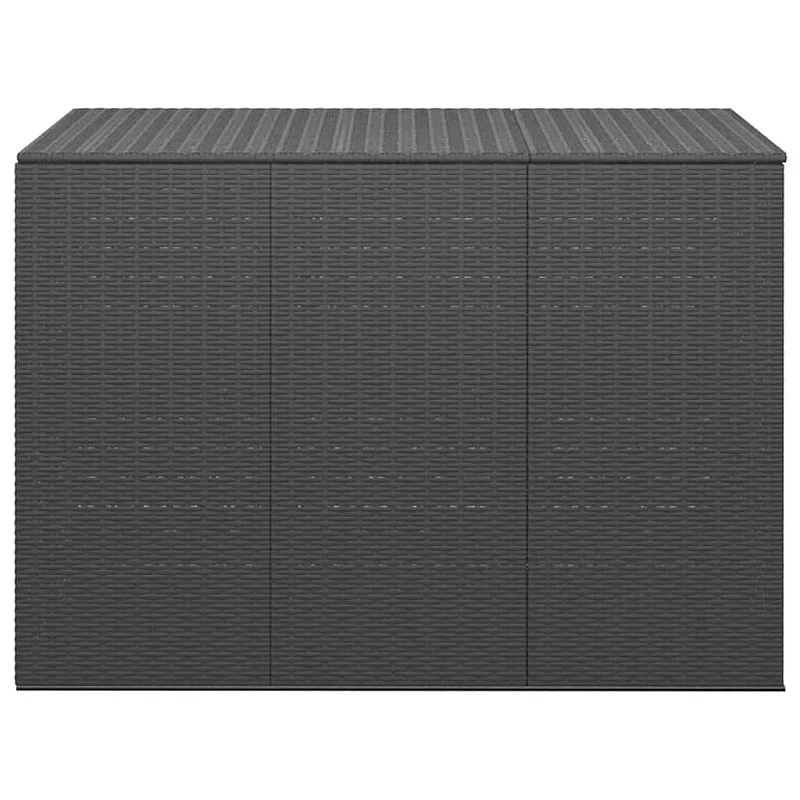 Sodo dėžė pagalvėlėms, juoda, 145x100x103cm, PE ratanas