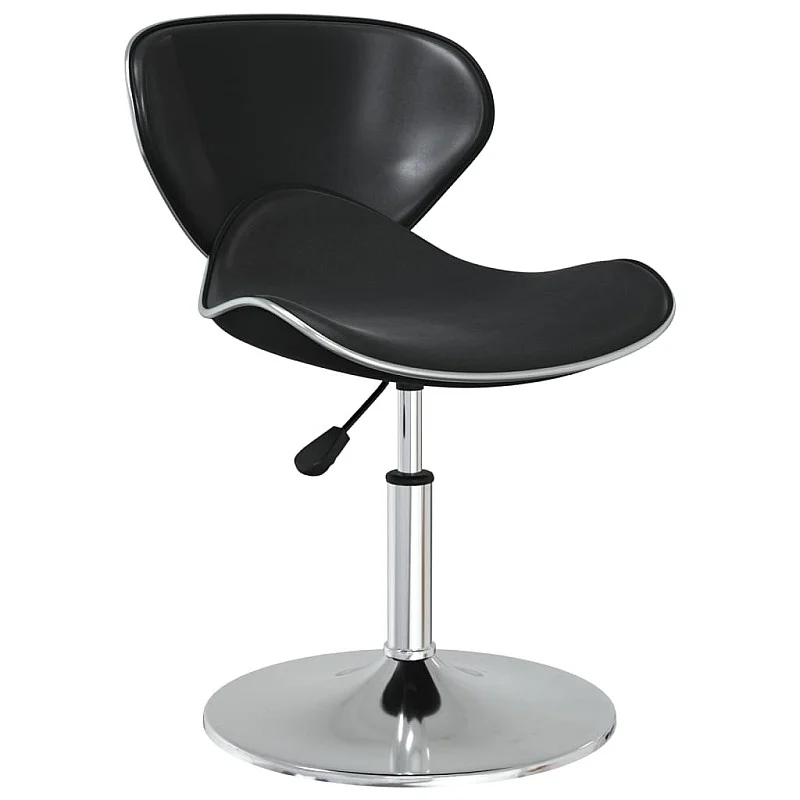 virtuves krēsli, 6 gab., melna mākslīgā āda