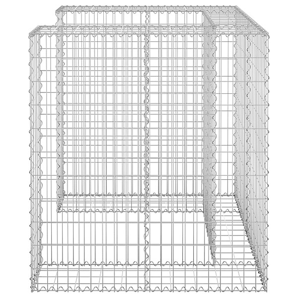 gabions atkritumu tvertnēm, cinkots tērauds, 110x100x110 cm