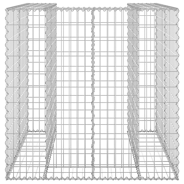 gabions atkritumu tvertnēm, cinkots tērauds, 110x100x110 cm