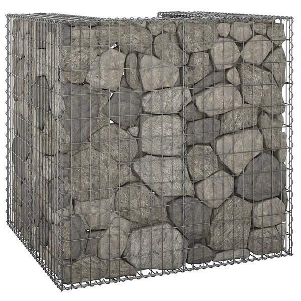 gabions atkritumu tvertnēm, cinkots tērauds, 110x100x110 cm