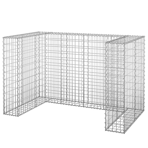 gabions atkritumu tvertnēm, cinkots tērauds, 180x100x110 cm