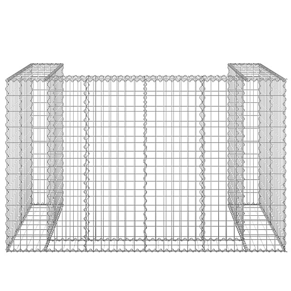 gabions atkritumu tvertnēm, cinkots tērauds, 180x100x110 cm