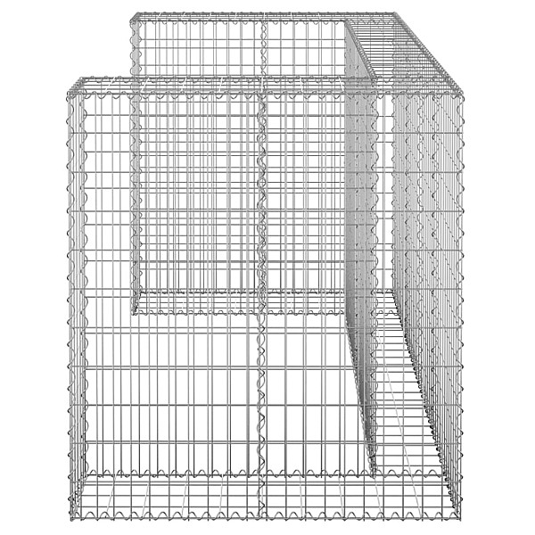 gabions atkritumu tvertnēm, cinkots tērauds, 180x100x110 cm