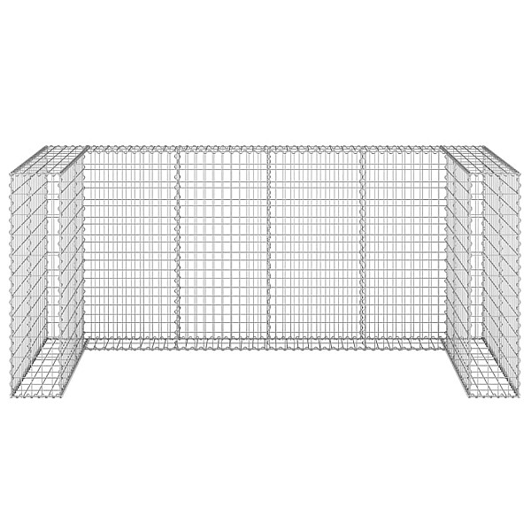 gabions atkritumu tvertnēm, cinkots tērauds, 254x100x110 cm