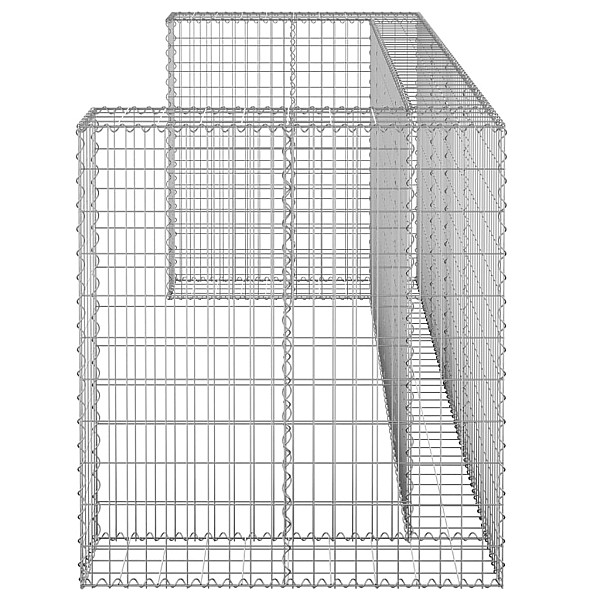 gabions atkritumu tvertnēm, cinkots tērauds, 254x100x110 cm