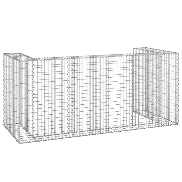 gabions atkritumu tvertnēm, cinkots tērauds, 254x100x110 cm