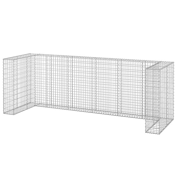 gabions atkritumu tvertnēm, cinkots tērauds, 325x100x110 cm