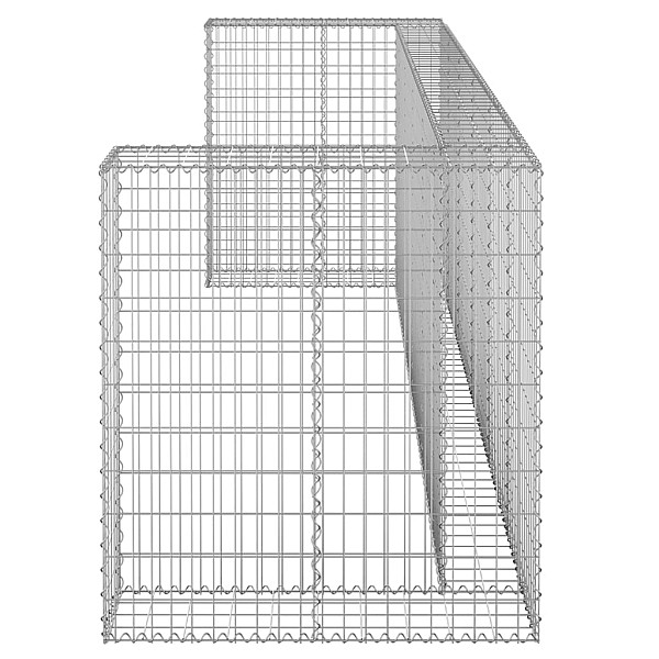 gabions atkritumu tvertnēm, cinkots tērauds, 325x100x110 cm