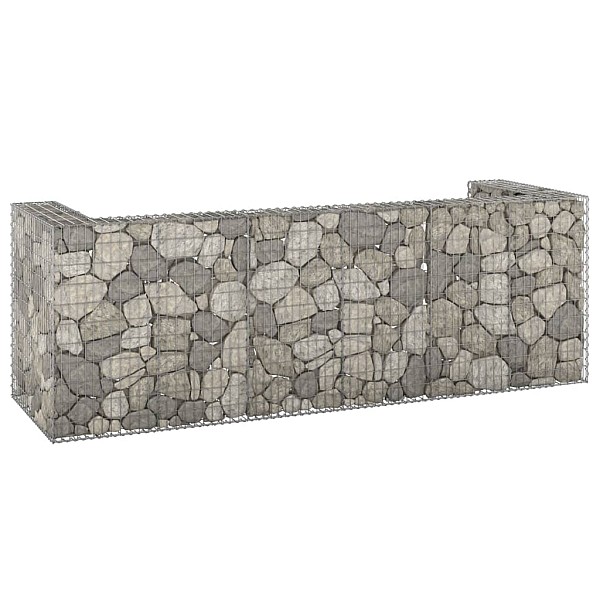 gabions atkritumu tvertnēm, cinkots tērauds, 325x100x110 cm