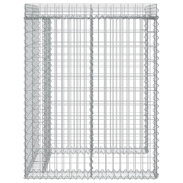 gabiona siena atkritumu tvertnei, 110x91x120 cm, cinkota dzelzs