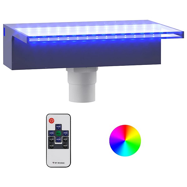 ūdenskrituma sliede ar RGB LED gaismām, akrils, 30 cm