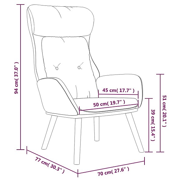 atpūtas krēsls, zils, audums un PVC