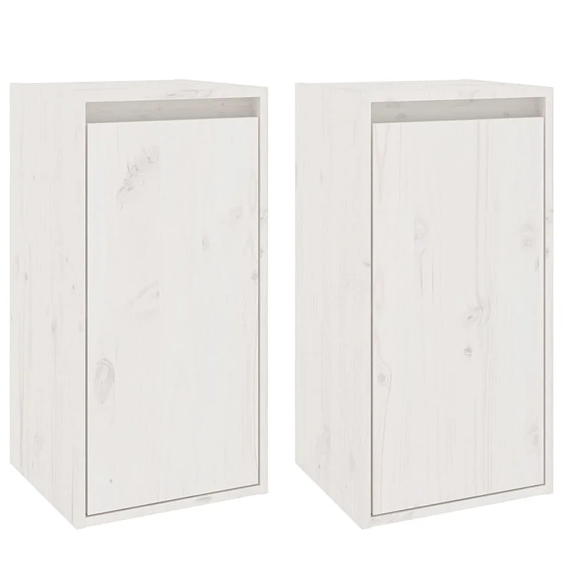 sienas skapīši, 2 gab., balti, 30x30x60 cm, priedes masīvkoks sienas skapīši, 2 gab., balti, 30x30x60 cm, priedes masīvkoks