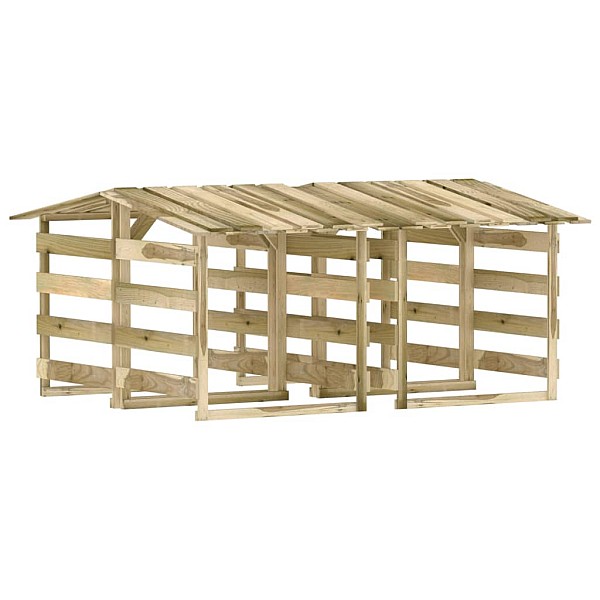 pergola ar jumtu, 4 gab., 100x90x100 cm,  impregnēta priede