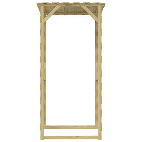 pergola ar jumtu, 2 gab., 100x90x200 cm, impregnēta priede