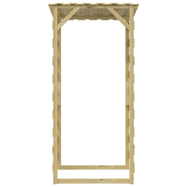 pergola ar jumtu, 4 gab., 100x90x200 cm, impregnēta priede