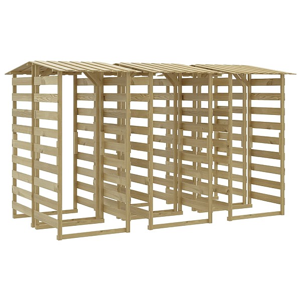 pergola ar jumtu, 6 gab., 100x90x200 cm, impregnēta priede